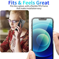 Étui de téléphone portable 2 en 1 antichoc en TPU acrylique transparent HD de haute qualité pour 14 Pro Max et 13 Pro Max, design de paysage urbain