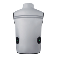 Gilet de refroidissement à ventilateur intégré, 3 vitesses réglables, en plastique, alimenté par batterie, avec logo personnalisé, pour les travailleurs du bâtiment, respirant, pour une utilisation en extérieur