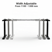 Bureau électrique réglable en hauteur - Double moteur, charge de 120 kg, levage silencieux et fluide, cadre de bureau assis-debout pour le bureau