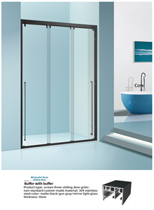 Portes de douche coulissantes interactives modernes à trois portes pour hôtels Style de cadre exceptionnel pour une expérience unique - Product Image 2