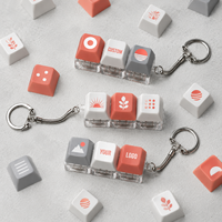 Custom Keyboard Key Keychain Personalized Keycaps Acrylic Base Metal Clasp Wholesale Advertising Souvenir Business Gift