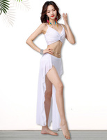 Ensemble de costumes de danse orientale pour femmes Costumes sexy de danse orientale Soutien-gorge sexy Robe longue + pantalon de sécurité Performance Wear Trainingdancewear