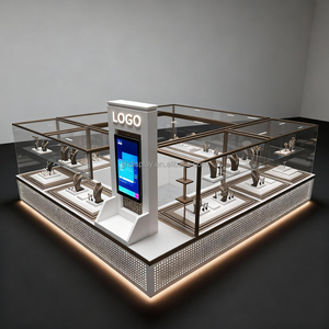 Tùy Chỉnh Thiết Kế Đồ Trang Sức Cửa Hàng Bán Lẻ Gỗ Nội Thất Showcase Bàn Tường Kệ Đồ Trang Sức Kiosk Hiển Thị Cho Mall Cửa Hàng Đồ Trang Sức - Product Image 3