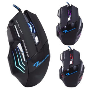 Souris de jeu professionnelle à <span class=keywords><strong>connecteur</strong></span> gratuit à <span class=keywords><strong>double</strong></span> clic <span class=keywords><strong>USB</strong></span> filaire souris de jeu à lumière respiratoire à 7 touches personnalisation en gros - Product Image 2