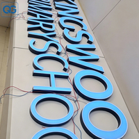 Letrero Luminoso LED 3D de Metal Personalizado, Resistente al Agua, para Exteriores, con Diseño Personalizado para Tiendas