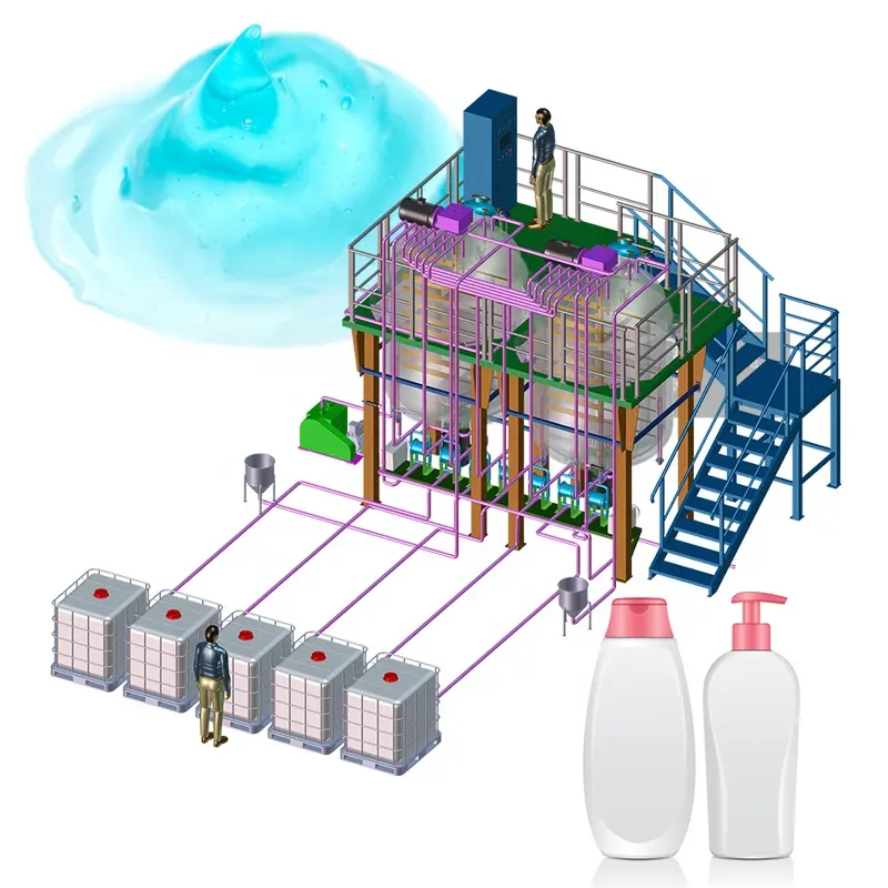 Machine industrielle de fabrication de savon liquide machine de fabrication de gel douche cuve de mélange homogénéisante