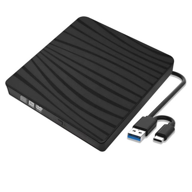 Hot Sale Slim External CD DVD RW Drive USB3.0 USB-C Writer Burner Player Reader for Laptop PC High Quality