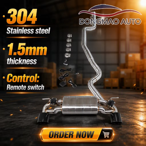 Système d'échappement de modification automobile à double valve et silencieux central, compatible avec BMW 125i F20 B48 2.0T <span class=keywords><strong>2018</strong></span> DM - Product Image 1