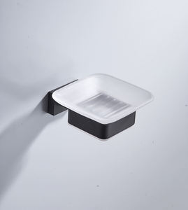 Juego de accesorios de baño de acero inoxidable 304, <span class=keywords><strong>toallero</strong></span> <span class=keywords><strong>negro</strong></span> con cepillo de baño y soporte de jabón para hoteles - Product Image 2