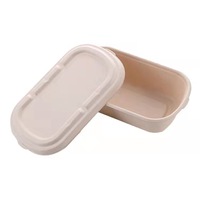 Boîte à lunch jetable biodégradable en pulpe de canne à sucre, contenant alimentaire à emporter