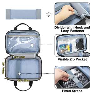 Estuche de transporte de muestra gratis para impresora inalámbrica Bolsa de impresora de gran capacidad Bolsa de impresora portátil con múltiples bolsillos Correa ajustable - Product Image 2