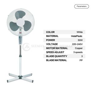 Faible Puissance Tableconsumption Réglage en Hauteur Debout <span class=keywords><strong>Silencieux</strong></span> <span class=keywords><strong>Silencieux</strong></span> <span class=keywords><strong>Ventilateur</strong></span> <span class=keywords><strong>sur</strong></span> <span class=keywords><strong>pied</strong></span> Avec Télécommande - Product Image 2