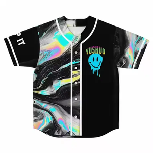 Maillots de baseball et de softball personnalisés YUSHUO pour adultes, respirants, avec impression par sublimation intégrale - Product Image 2