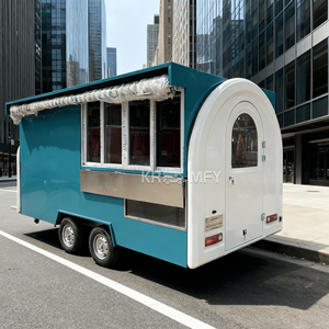 Chariot de vente de bubble tea avec fenêtre coulissante, chariots de vente ambulante, remorques à glaces, remorque alimentaire mobile avec cuisine complète - Product Image 6