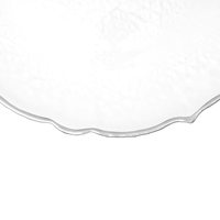 Assiette de présentation en verre transparent de 13 pouces avec bordure métallique pour les fêtes