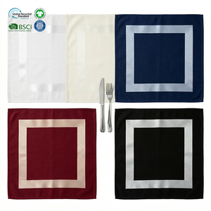 Servilletas de Jacquard de Algodón 100% de 20x20 Pulgadas, Lisas y Elegantes, con Dobladillo de Una Sola Aguja, para Restaurantes y Hostelería de Lujo, Venta al Por Mayor - Product Image 1