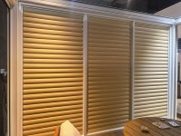 Persianas Plegables Horizontales de Aleación de Aluminio XINJING XJ, Rejillas Ajustables Fijas, Ventilación, Duraderas, Ecológicas 5+