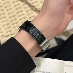 Bracelets de <span class=keywords><strong>montre</strong></span> en <span class=keywords><strong>cuir</strong></span> de crocodile de luxe 18/20/22mm bracelets en <span class=keywords><strong>cuir</strong></span> d'alligator multicolore pour femmes avec fermoir pliant magnétique - Product Image 5