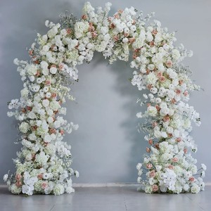 E-UFA0017 Wholesale White Flower and Greenery <strong>Arch</strong> Silk Artificial Flower <strong>Arch</strong> <strong>Decoration</strong> Wedding Flower <strong>Arch</strong> for Event Decor - Product Image 5