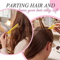 Peignes à queue de rat pour la coiffure, peignes démêlants à dents fines avec queue métallique pour tresser et coiffer les cheveux bouclés