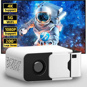 YDH-T5 2025 nouvelle <span class=keywords><strong>ampoule</strong></span> Smart 4K HD Home cinéma 600ANSI 200 pouces Android 13 1280*720P BT5.4 vidéo maison Mini projecteur LED 4K - Product Image 1