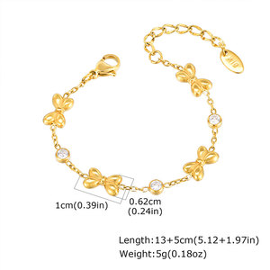Bracelets et Joncs en Acier Inoxydable 316L Anti-ternissement, Plaqué Or PVD 14k 18k, Bijoux pour Bébés Filles et Enfants - Product Image 6