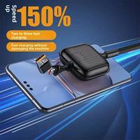 Câble de charge USB rétractable trois un 100W 1.2m veste TPE en alliage d'aluminium 5A charge rapide pour téléphone portable et iPhone