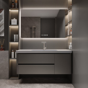 New smart integrated basin bathroom cabinet combination simple bathroom washbasin washbasin - Product Image 1