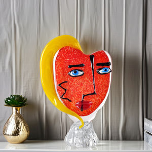 Colección <span class=keywords><strong>de</strong></span> Arte <span class=keywords><strong>de</strong></span> cristal <span class=keywords><strong>de</strong></span> Murano moderno personalizado figuritas <span class=keywords><strong>de</strong></span> Ángel cabeza <span class=keywords><strong>de</strong></span> <span class=keywords><strong>Picasso</strong></span> abstractas sopladas a mano estatuas y jarrones <span class=keywords><strong>de</strong></span> dibujos animados elegantes - Product Image 2