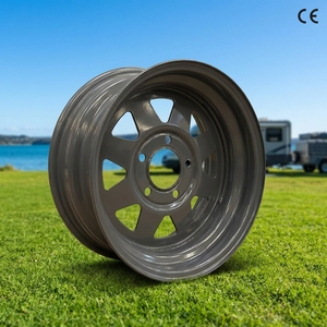 Nouvelle roue de <span class=keywords><strong>remorque</strong></span> en acier, jantes argentées 13x4.5J, PCD 114.3mm, 5 <span class=keywords><strong>trous</strong></span> de boulons, charge utile maximale 1730LBS <span class=keywords><strong>pour</strong></span> bateau/moto/agriculture - Product Image 3