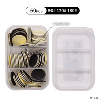 Kits de forets remplaçables pour manucure et pédicure 80 #120 #180 # papier de ponçage avec roulement lime à ongles accessoires pour ongles