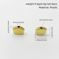Plastic Small Square Guitar Tuning Peg Knob Handles Replacement Buttons With Screws and Washers Guitar Accessories