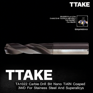 Foret en carbure TTAKE TA1022, revêtement Nano TiAlN 3xD, pour acier inoxydable et superalliages - Product Image 3