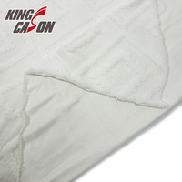 KINGCASON Chinesischer Hersteller Angenehmes Handgefühl 100 Prozent Polyester Weißer Jacquard-Sherpa-Stoff für Heimtextilien
