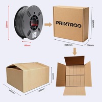 Filament PRINTROO HS HYPER PLA MATTE 3D, 25% de fibres de carbone, filament d'impression personnalisé, filament plastique, fournitures d'impression 3D