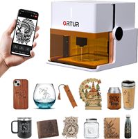 ORTUR Graveur et découpeur à diode portable pliable 5000mW, contrôle par application, haute sécurité, plastique, MDF, bois, cuir, acrylique, pierre, métal, verre