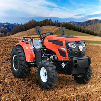 Mini-tracteur agricole chinois 50 CV 4x4 automatique avec pompe de boîte de vitesses, moteur diesel YTO, transmission par engrenages pour vergers et jardins