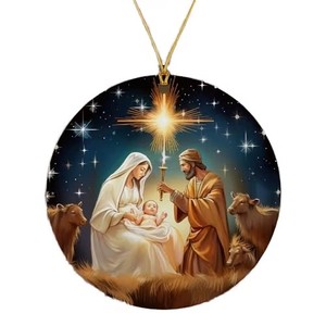 Custom Luxury <strong>Ceramic</strong> Christmas Ornaments-Newlywed First Christmas Hanging <strong>Bauble</strong> with Custom Logo Waterproof Shatterproof Gift - Product Image 6