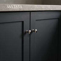 Poignées de meubles Santaya en laiton nickelé PVD massif, poignées de tiroir pour armoire de cuisine et commode de chambre