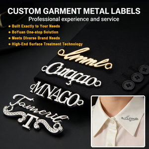 Étiquettes métalliques personnalisées avec logo de marque, 2 trous, lettres en relief, placage, pour vêtements, sacs à main, chaussures, accessoires métalliques, étiquettes de produit - Product Image 2