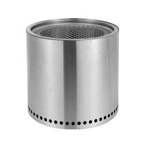 Poêle à bois intégré en acier inoxydable pour extérieur, 32 cm, portable, avec grille et support pour casseroles, pour le camping - Product Image 2