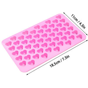 Prix usine <span class=keywords><strong>Mini</strong></span> <span class=keywords><strong>moule</strong></span> en silicone en forme de coeur pour la cuisson plateau à glace coeur 3D pour bonbons chocolat savon gelée gâteau - Product Image 2