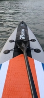 Planche à pagaie gonflable Inflatogo OEM 14' Race SUP avec design personnalisé en PVC/Drop Stitch pour la navigation sur les lacs et les rivières
