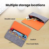 Étui de transport rigide avec 5 emplacements pour cartes de jeu pour console Nintendo Switch et accessoires