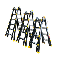 Escalera Plegable de Aluminio Multiusos para Hogar y Oficina, Diseño Duradero, Estilo Minimalista