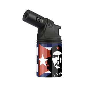 Encendedor de Butano Dark Horse Resistente al Viento, 7g, Gran Capacidad, Cuerpo Metálico, Portátil, Recargable, para Cigarros, Uso en Exteriores - Product Image 1
