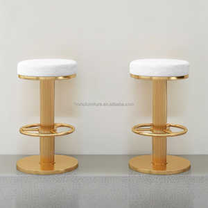 <span class=keywords><strong>Tabouret</strong></span> <span class=keywords><strong>de</strong></span> <span class=keywords><strong>bar</strong></span> pivotant sans dossier en velours, réglable en hauteur, pour la maison, la cuisine, le comptoir, l'hôtel - Product Image 5