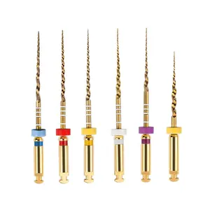 Sản phẩm mới tập tin niti quay nha khoa tập tin động cơ hoạt động nhiệt vàng 6 cái/mỗi hộp 3 năm tập tin quay dụng cụ nội nha - Product Image 1
