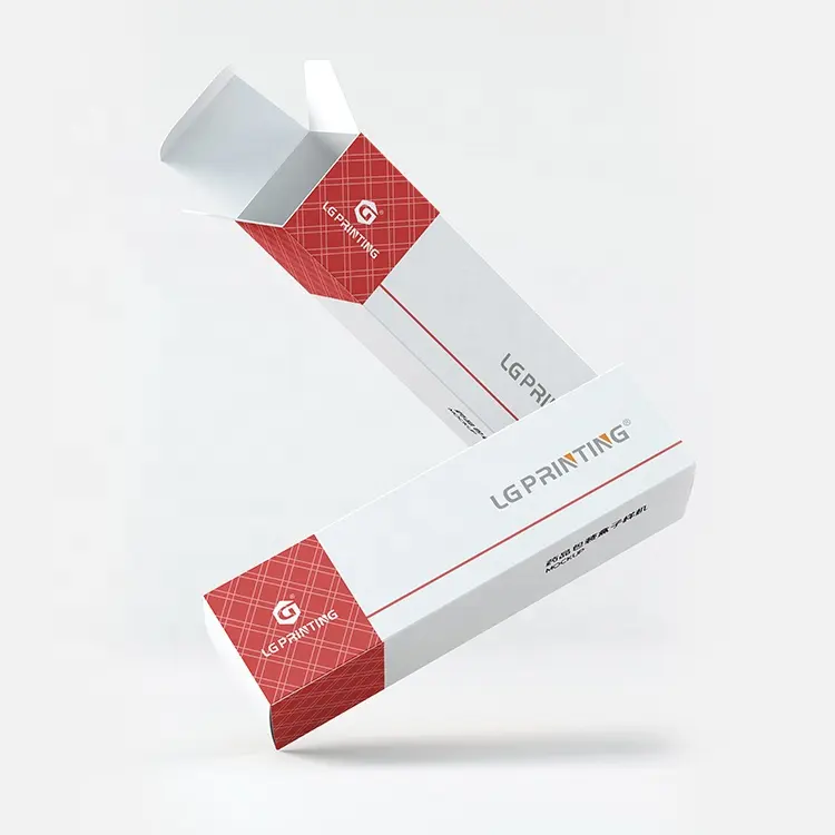 Embalagem personalizada do produto Embalagem pequena caixa branca Caixa lisa do papel branco Caixa cosmética do cartão branco