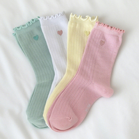 Chaussettes respirantes en coton à imprimé dessin animé pour femmes, cadeau pour filles, mignonnes, Kawaii, noir et blanc, mode streetwear